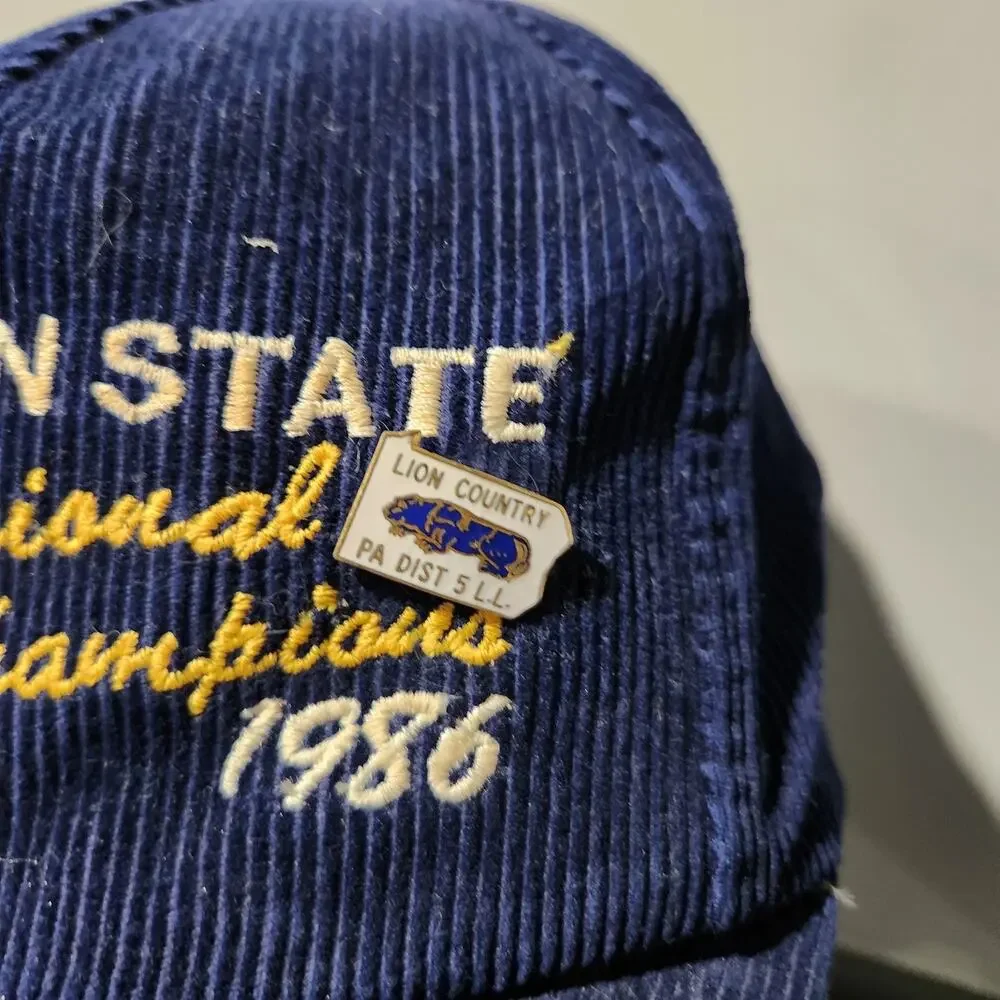 VTG 80s‎ Penn State National Champions 1986 Football Corduroy Snapback Hat Cap